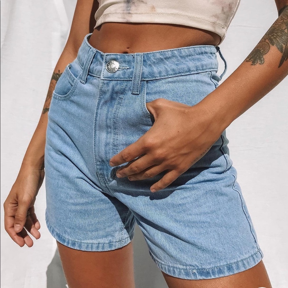 Princess Polly The Swalla Shorts Light Blue US 4